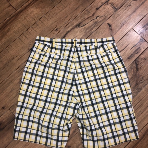 Nautica Yellow Plaid Shorts 36W - Picture 7 of 7